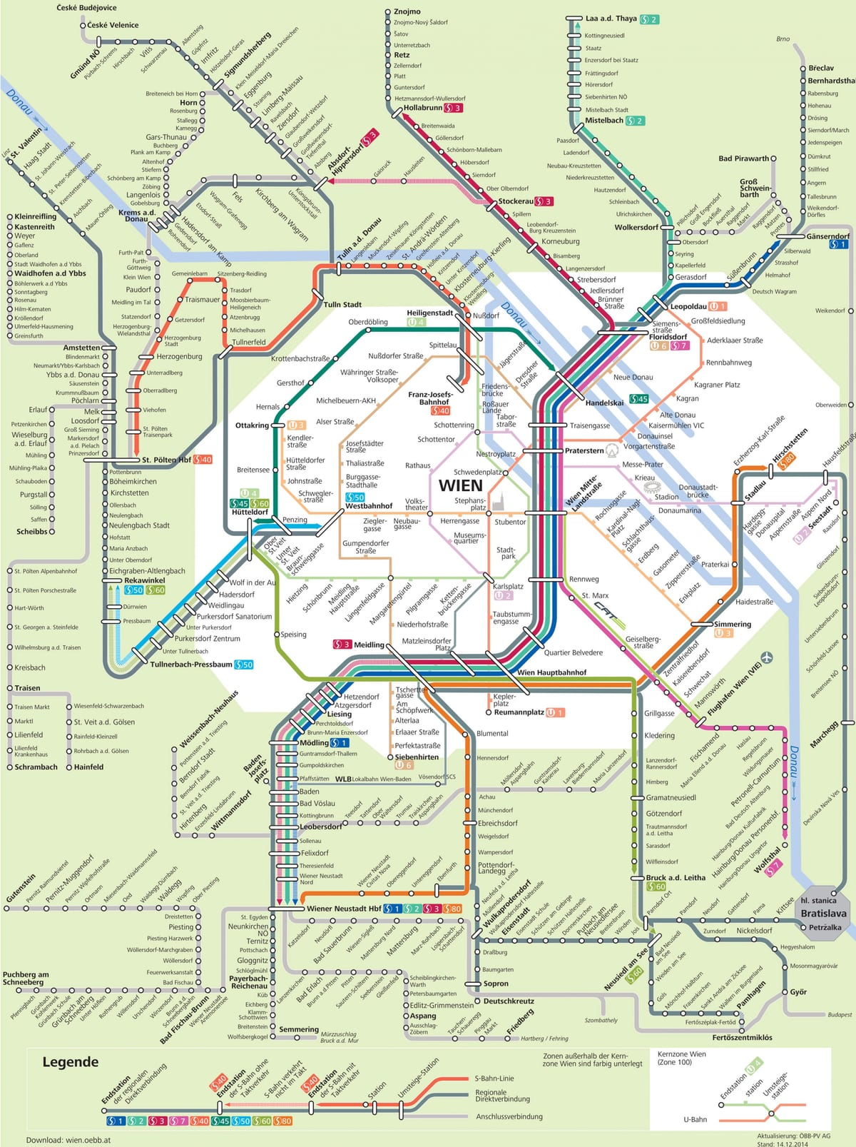 תחנות רכבת בוינה אוסטריה מפה