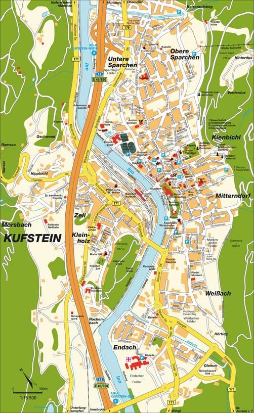 מפה של kufstein אוסטריה