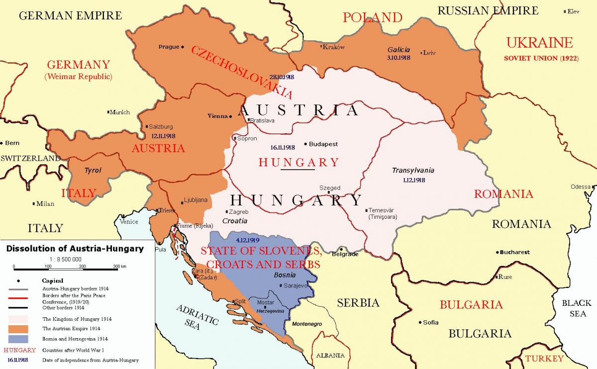 אוסטריה הונגריה המפה 1900