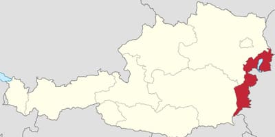 מפה של אוסטריה בורגנלנדaustria. kgm