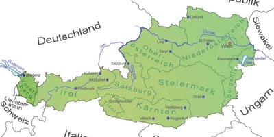 מפה של אוסטריה פורארלברגgermany. kgm