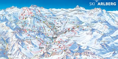 מפה של arlberg) אוסטריה