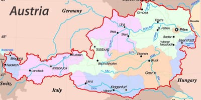 מפה של אוסטריה austria. kgm