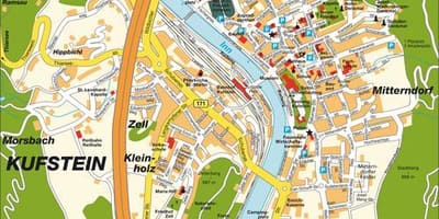 מפה של kufstein אוסטריה