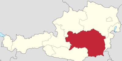 מפה של steiermark, אוסטריה 