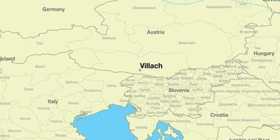 מפה של villach, אוסטריה